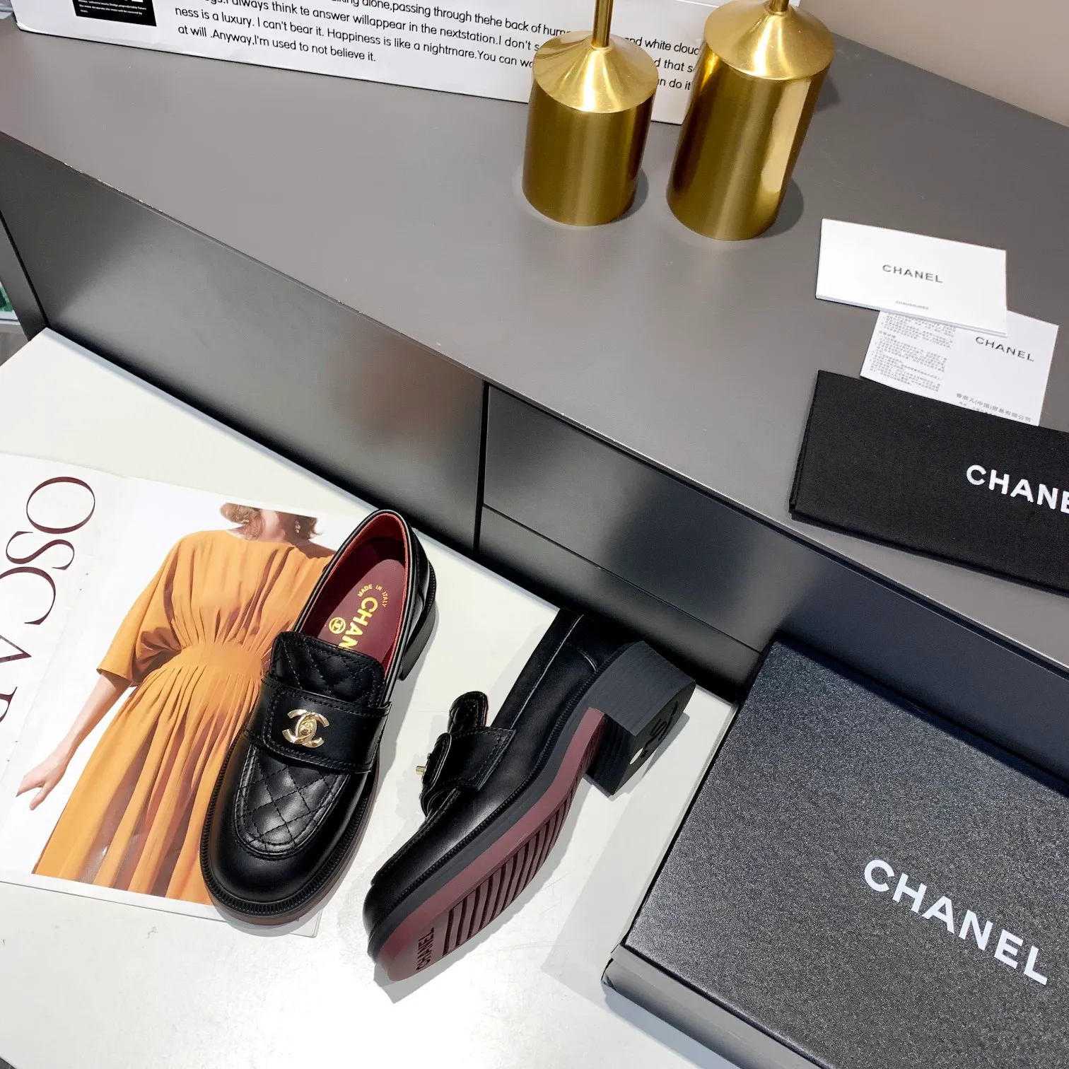 ✨Ex-factory price p480✨ Women's Shoes Women's Clothing Chanel's 2023 new autumn and winter style, this year's most popular loafers, the one that Xiaohongshu is crazy about growing grass, the schoolbag buttons are super beautiful, the shoe shape is versatile, the heel height is 5cm, and it is an absolute long-leg artifact! Classic black, bought at yyds counter for 8100! ! The counter features original custom-made calfskin, two-color T✨ ex-factory price pU outsole, and original molded hardware buckles. Code number 35-40 (40 41 customized, non-returnable)